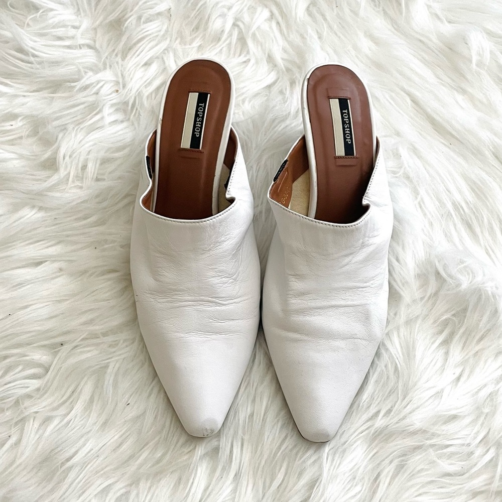 Faux Leather Mules